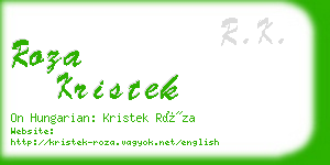 roza kristek business card